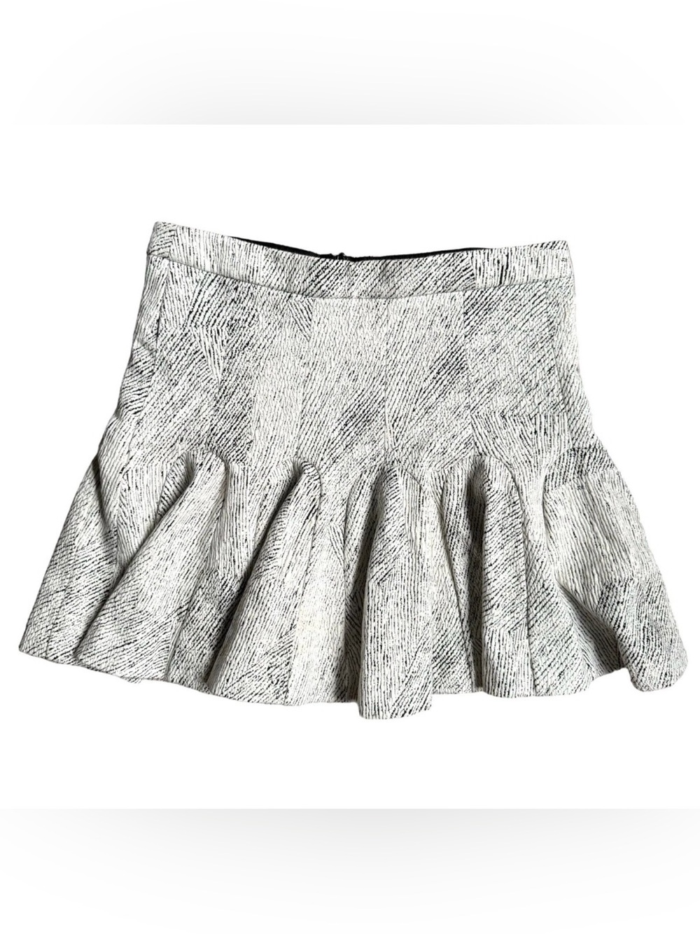 Banana Republic Black & White Flared Mini Skirt